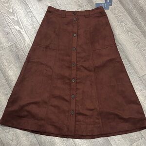 Universal Thread Chocolate A-Line Skirt
